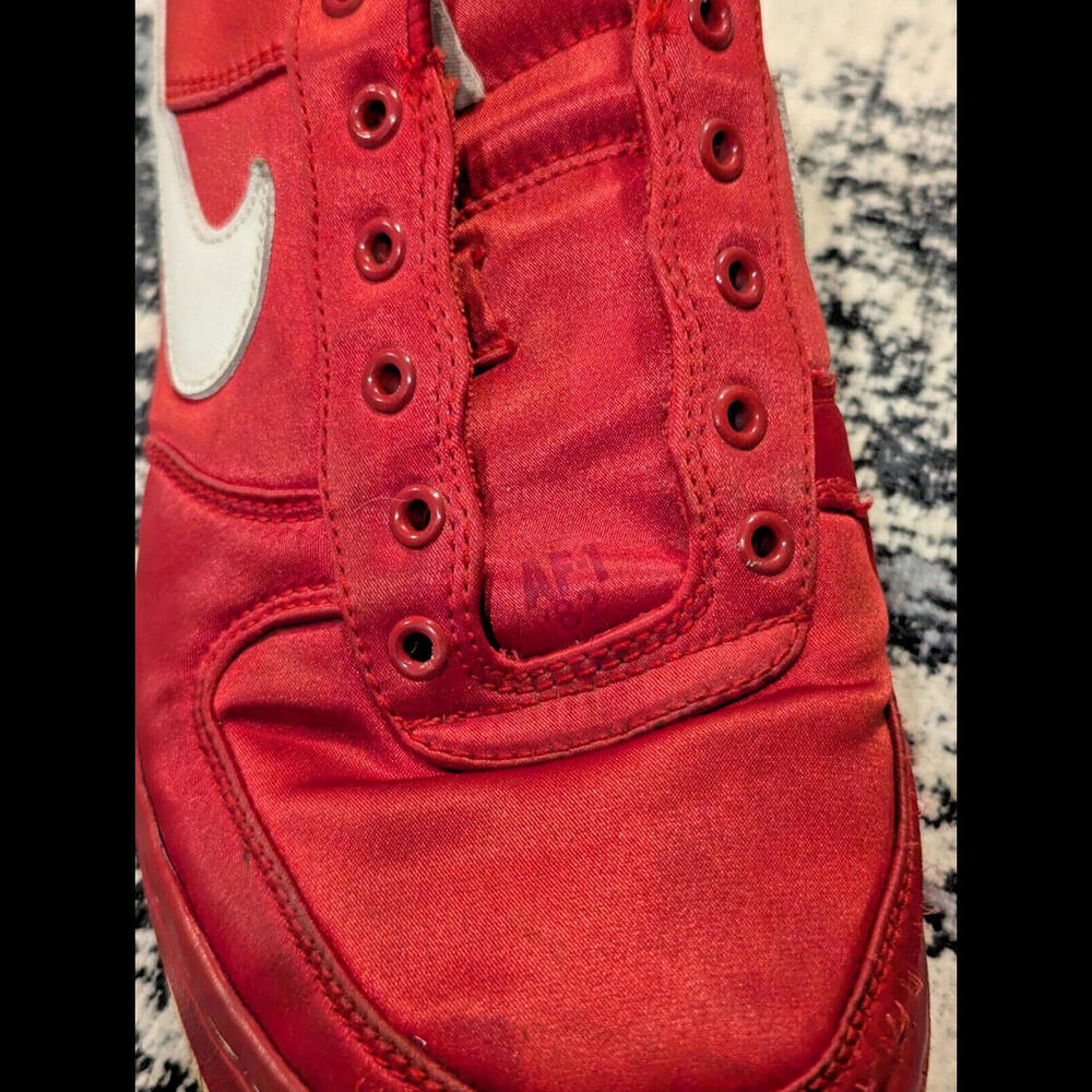 Nike Air force XXV women’s Size 7 Red Satin RARE ‘82- GOOD CONDITION - Picture 8 of 10